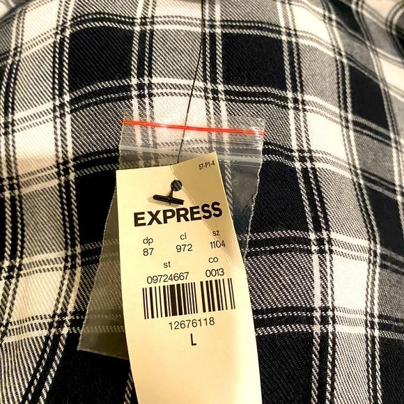 EXPRESS PULLOVER TIE FRONT BLOUSE NWT - Picture 7 of 7